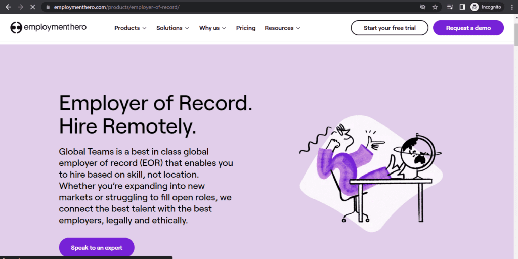 Employment Hero homepage