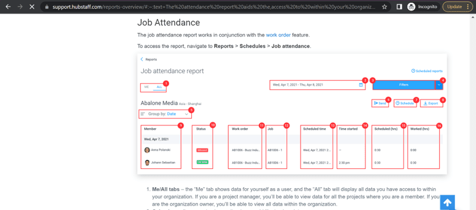 Hubstaff attendance tracking