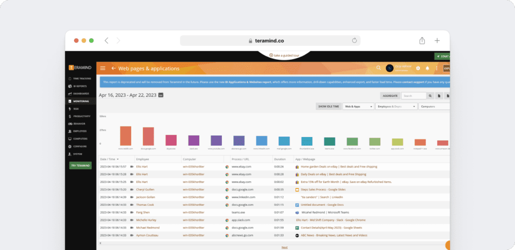 Teramind employee monitoring