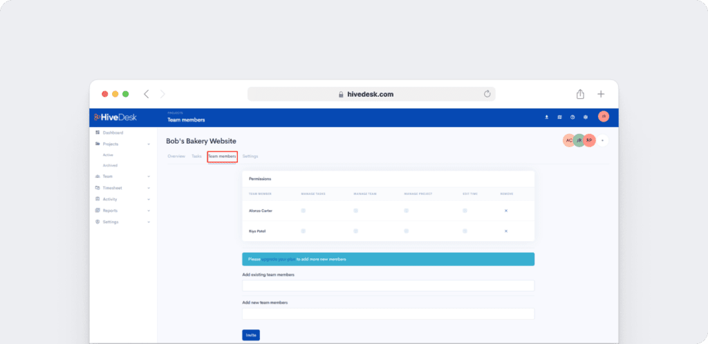 HiveDesk Automatic inactivity checkout