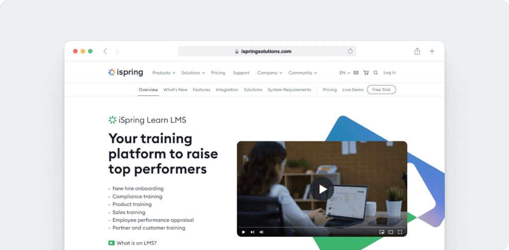 Ispringsolutions homepage