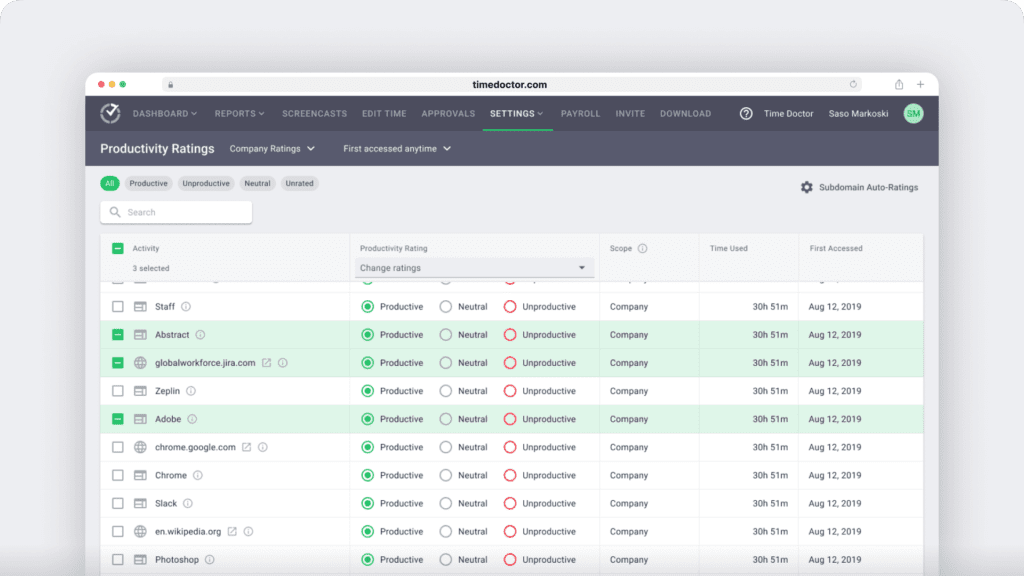 classify websites and online applications