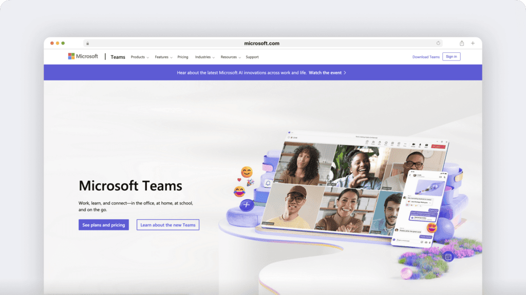 microsoft teams homepage