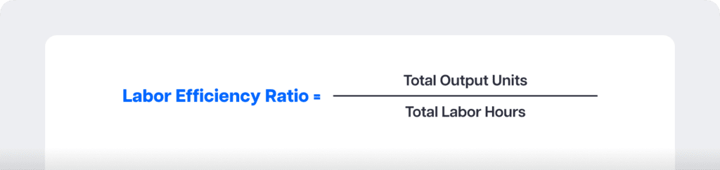 Labor Efficiency Ratio formula