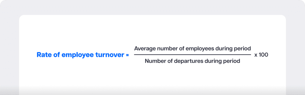 Rate of employee turnover