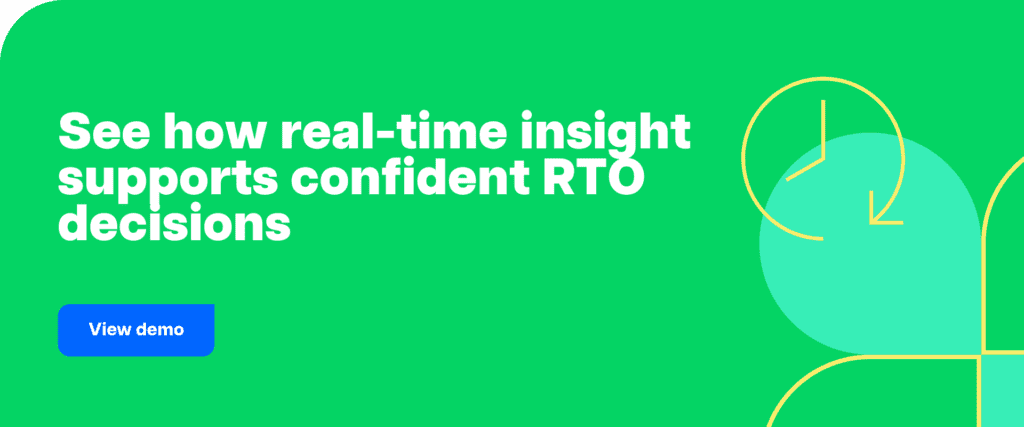See how real-time insight supports confident RTO decisions