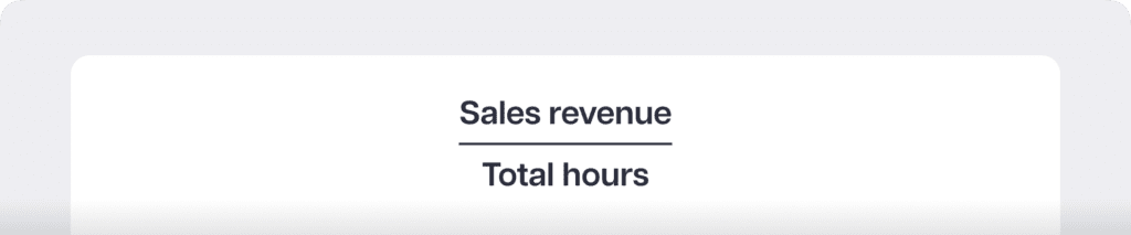 Sales revenue Total hours