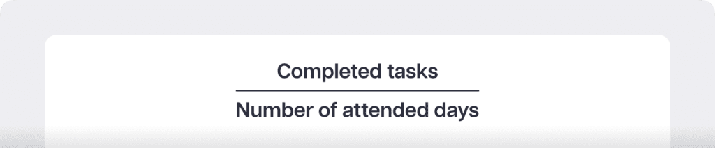 Completed tasks Number of attended days