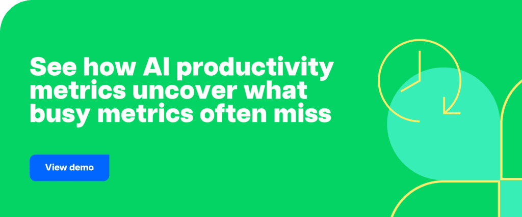 See how AI productivity metrics uncover what busy metrics often miss